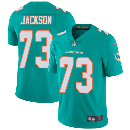Miami Dolphins #73 Austin Jackson Aqua Green Team Color Men Stitched NFL Vapor Untouchable Limited Jersey